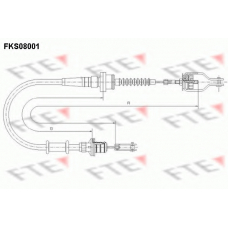 FKS08001 FTE Трос, управление сцеплением