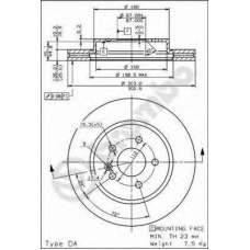 09.7823.11 BREMBO Тормозной диск