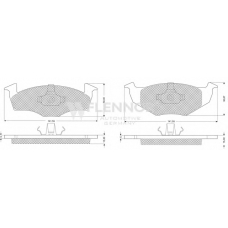 FB210215 FLENNOR Комплект тормозных колодок, дисковый тормоз