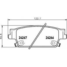 8DB 355 012-231 HELLA Комплект тормозных колодок, дисковый тормоз