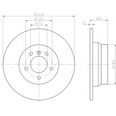 8DD 355 107-772 HELLA PAGID Тормозной диск