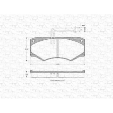 363702160171 MAGNETI MARELLI Комплект тормозных колодок, дисковый тормоз