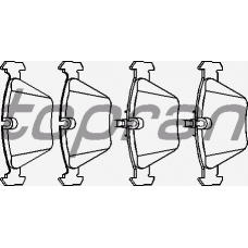 501 240 TOPRAN Комплект тормозных колодок, дисковый тормоз