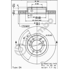 09.7723.10 BREMBO Тормозной диск