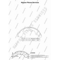 K350A04 NPS Комплект тормозных колодок