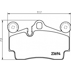 8DB 355 018-711 HELLA PAGID Комплект тормозных колодок, дисковый тормоз