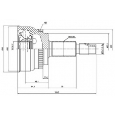 AW1510058A AYWIPARTS Шарнирный комплект, приводной вал