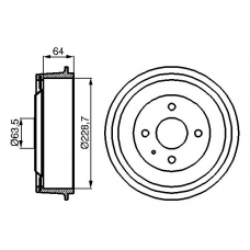 0 986 477 012 BOSCH Тормозной барабан