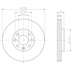 8DD 355 106-051 HELLA PAGID Тормозной диск