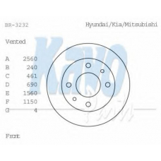 BR-3232 KAVO PARTS Тормозной диск