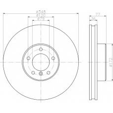 8DD 355 119-331 HELLA PAGID Тормозной диск