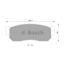 0 986 505 334 BOSCH Комплект тормозных колодок, дисковый тормоз