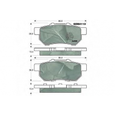 GDB3113 TRW Комплект тормозных колодок, дисковый тормоз