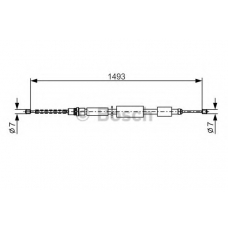 1 987 477 323 BOSCH Трос, стояночная тормозная система