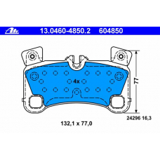 13.0460-4850.2 ATE Комплект тормозных колодок, дисковый тормоз