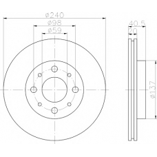 8DD 355 109-121 HELLA PAGID Тормозной диск