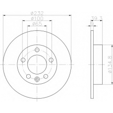 8DD 355 105-401 HELLA Тормозной диск