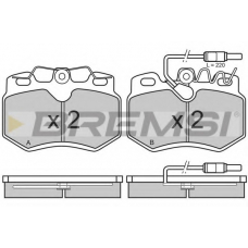 BP2311 BREMSI Комплект тормозных колодок, дисковый тормоз