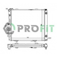 PR 3526A1 PROFIT Радиатор, охлаждение двигателя