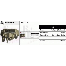 DC82011 EDR Тормозной суппорт