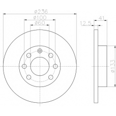 8DD 355 100-431 HELLA PAGID Тормозной диск