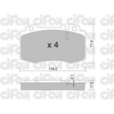 822-563-0 CIFAM Комплект тормозных колодок, дисковый тормоз