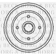 BBR7044 BORG & BECK Тормозной барабан