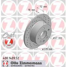 400.1409.52 ZIMMERMANN Тормозной диск