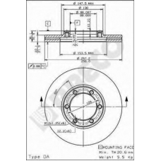 BS 8056 BRECO Тормозной диск