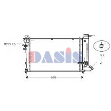 160830N AKS DASIS Радиатор, охлаждение двигателя