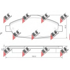37607 ABS Комплект тормозных колодок, дисковый тормоз