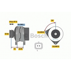 0 986 080 660 BOSCH Генератор