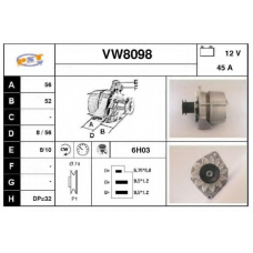 VW8098 SNRA Генератор