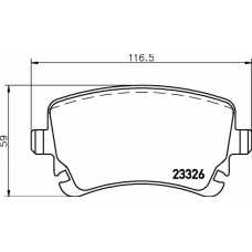 8DB 355 010-971 HELLA Комплект тормозных колодок, дисковый тормоз