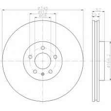 8DD 355 121-411 HELLA Тормозной диск