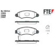 BL1967A4 FTE Комплект тормозных колодок, дисковый тормоз