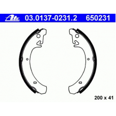 03.0137-0231.2 ATE Комплект тормозных колодок