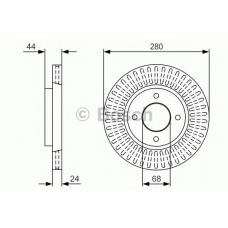 0 986 479 U62 BOSCH Тормозной диск