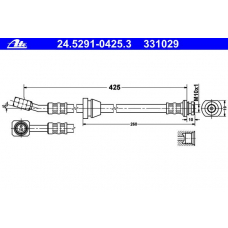 24.5291-0425.3 ATE Тормозной шланг