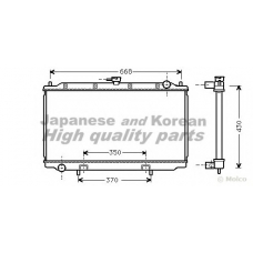 N653-08 ASHUKI Радиатор, охлаждение двигателя