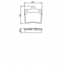 0 986 494 017 BOSCH Комплект тормозных колодок, дисковый тормоз