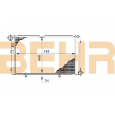 2108450 BEHR Radiator