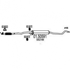 01.50591 MTS Средний глушитель выхлопных газов