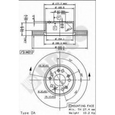 BS 8434 BRECO Тормозной диск