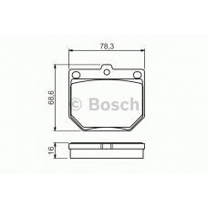 0 986 494 579 BOSCH Комплект тормозных колодок, дисковый тормоз