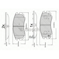 F 03B 150 106 BOSCH Комплект тормозных колодок, дисковый тормоз
