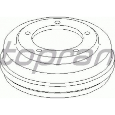 302 344 TOPRAN Тормозной барабан