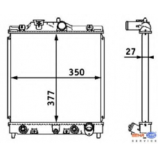 8MK 376 708-381 HELLA Радиатор, охлаждение двигателя