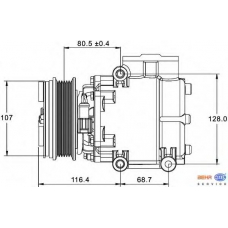 8FK 351 334-101 HELLA Компрессор, кондиционер