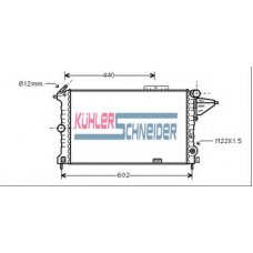 0605701 KUHLER SCHNEIDER Радиатор, охлаждение двигател